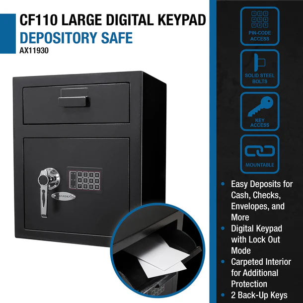 1.1 Cu. ft Keypad Depository Safe | AX11930