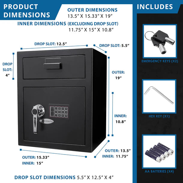 1.1 Cu. ft Keypad Depository Safe | AX11930